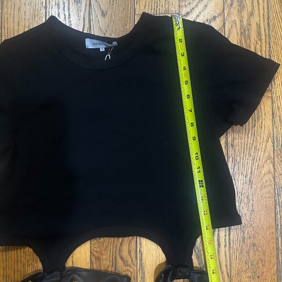 NWT Noli Shop Diana Satin Bow Shirt - Black - Picture 7 of 9